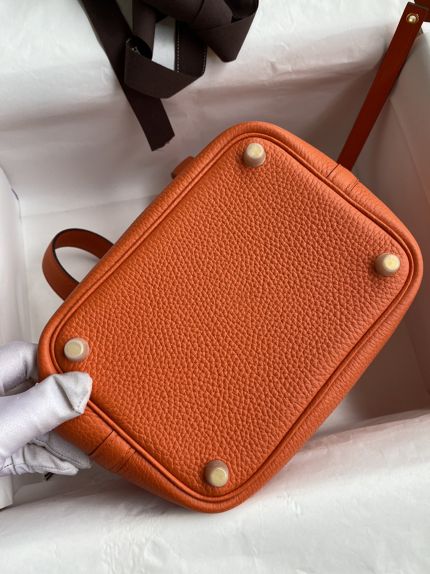 Hermes Picotin Lock 18 Bag In Orange Clemence Leather